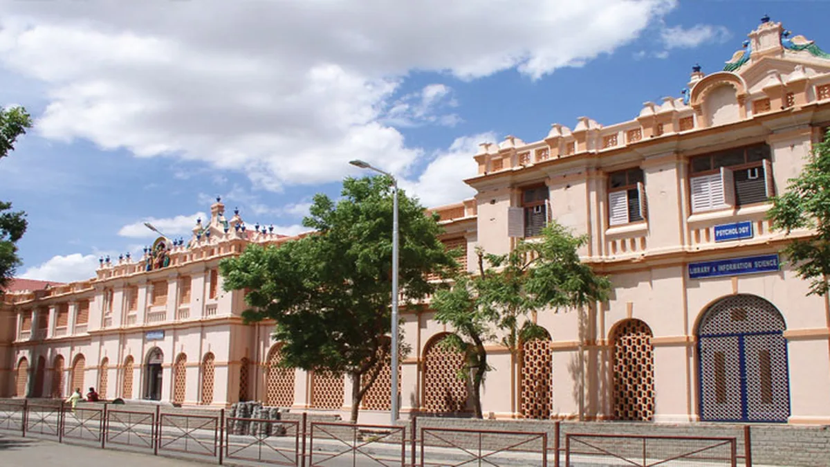 Administrative building on the Annamalai University campus in Chidambaram