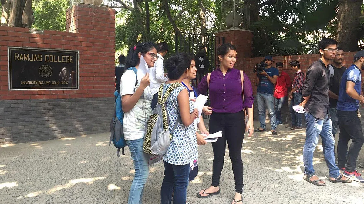 Delhi University campus building where students study