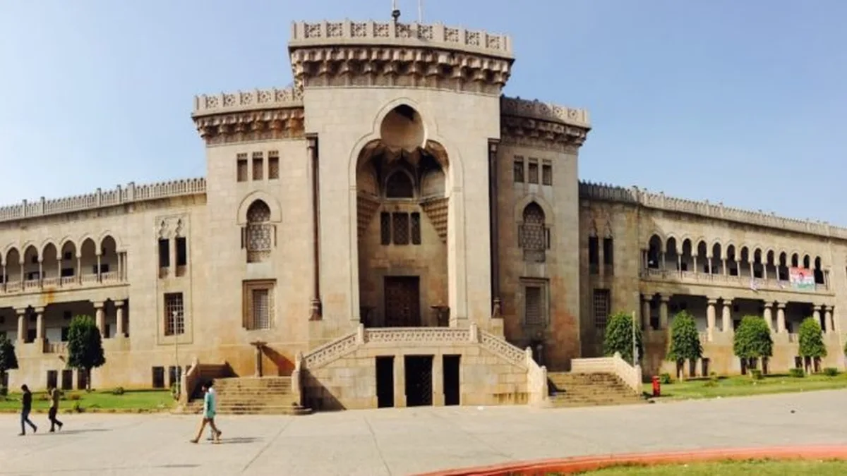 Students of Osmania University checking exam results on the official portal