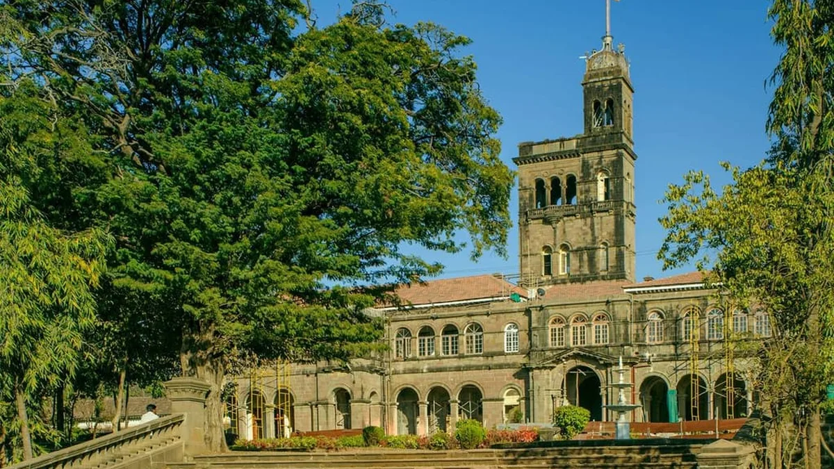 The historic main building of Savitribai Phule Pune University in Pune