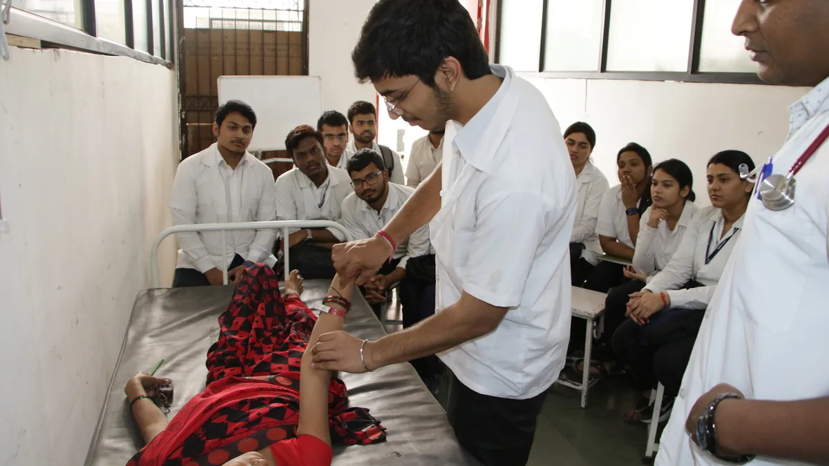 MBBS students during clinical ward training at a medical college